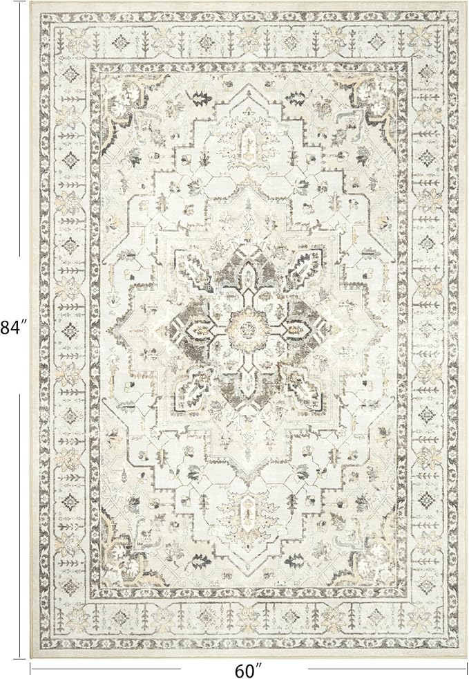 zesthome 5x7 Area Rugs, Machine Washable Rugs - Image 2