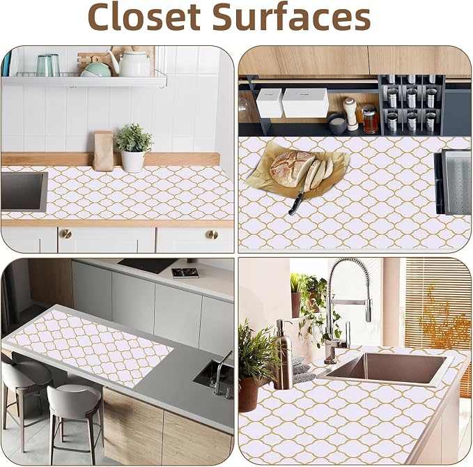 Shelf Drawer Liners for Kitchen Cabinets 11.8 x 236.2 Inches Non Adhesive - Image 6