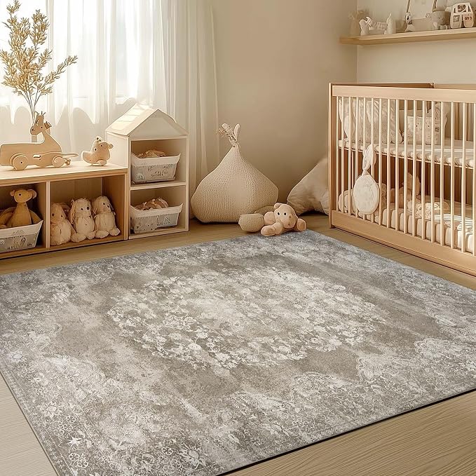 jinchan Vintage Floral 4x6 Area Rugs - Image 4