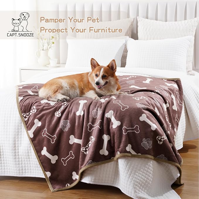 Waterproof Dog Blankets Pet Blanket 50"x60", Soft Fluffy Sofa Car Bed Protector - Image 6
