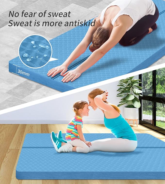 nuveti Large Exercise Mat - 15mm/20mm/30mm Thick Yoga Mat | Workout Mat - Image 6