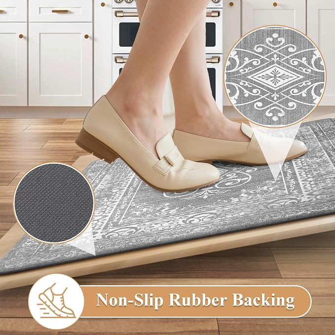 Ileading Anti Fatigue Kitchen Rugs Sets of 2 Cushioned Kitchen Mats - Image 4