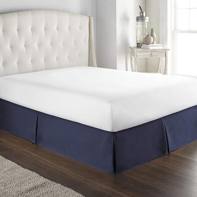 Bed Skirt - 100% Cotton 800 Thread Count Box Pleated Bed Skirt - Luxury Pleated by Unknown
