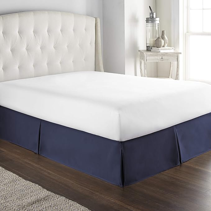 Bed Skirt - 100% Cotton 800 Thread Count Box Pleated Bed Skirt - Luxury Pleated by Unknown