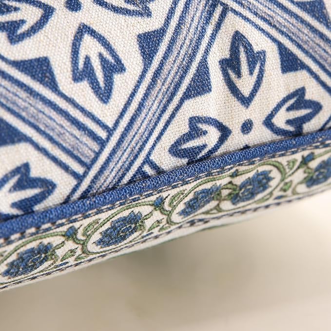 patdrea Designer Throw Pillow Covers, Chinoiserie Blue Elegant Linen - Image 4