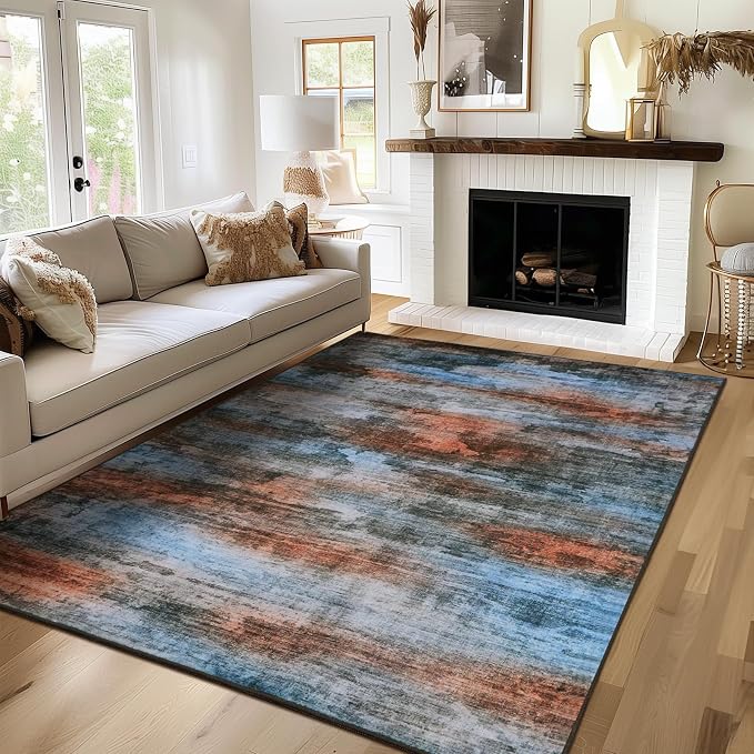 WILLSUN Washable Area Rugs, 4x6 Non-Slip Boho Large Area Rugs - Image 2