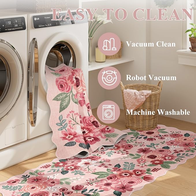 DUKINO 2x10 Runner Rug for Hallway, Washable Kitchen Rug - Image 5