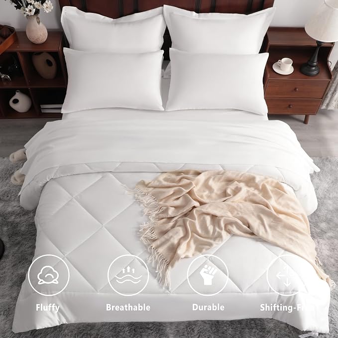 NTBAY King Comforter Set with Sheets, 7 Pieces Soft and Breathable King Bedding - Image 2