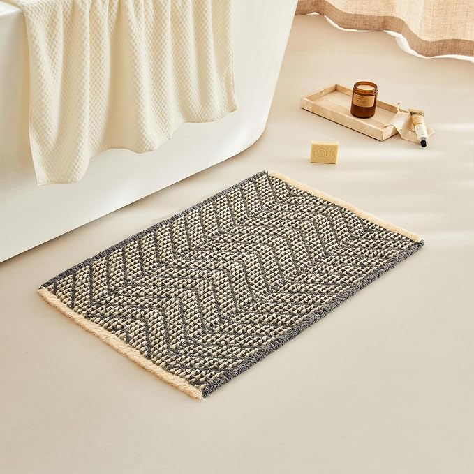 Bath Mats for Bathroom Non Slip, Waffle Luxury Bath Mat, Machine Washable Bath - Image 7