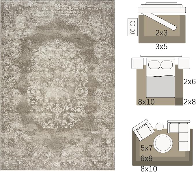 jinchan Washable Area Rug 3x5 Entryway - Image 2