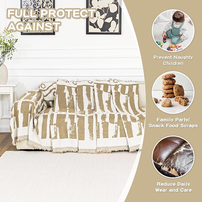 MEETSKY Boho Couch Covers for 2 Cushion Couch Sofa, Sofa Covers Washable Couch - Image 4