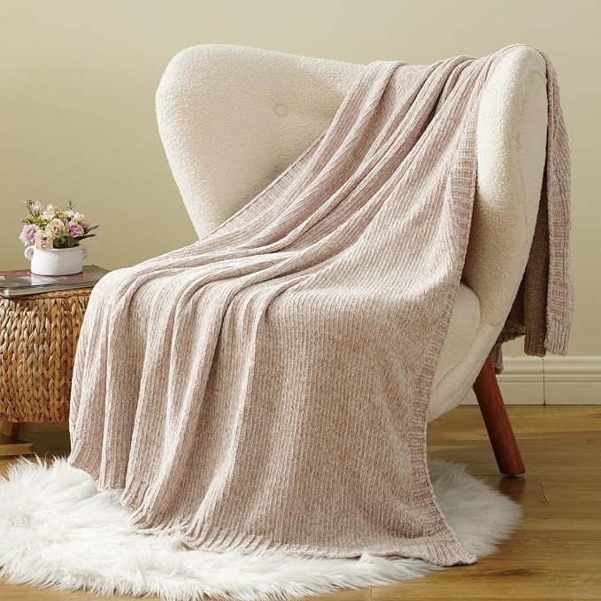 BATTILO HOME Knit Chenille Throw Blanket - Image 4