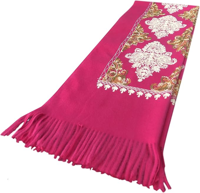 Urban CoCo Women's Embroidered Tassel Long Shawl Oversize Scarf Wraps - Image 4