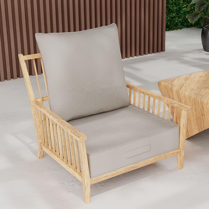 Outdoor Olefin Water-Resistant Deep Seat Cushion Set, Thickened Sofa Chair Pad - Image 9