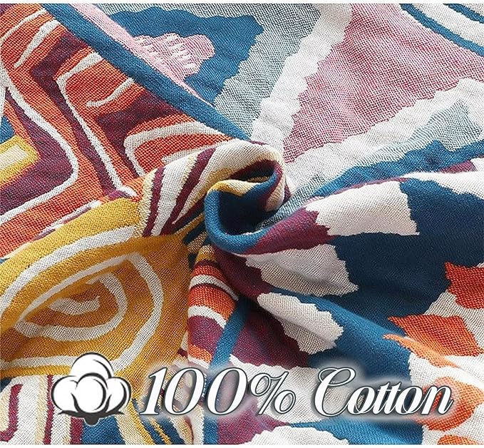 Cotton Throw Blanket for Couch 100% Cotton Blankets for Bed - Image 4