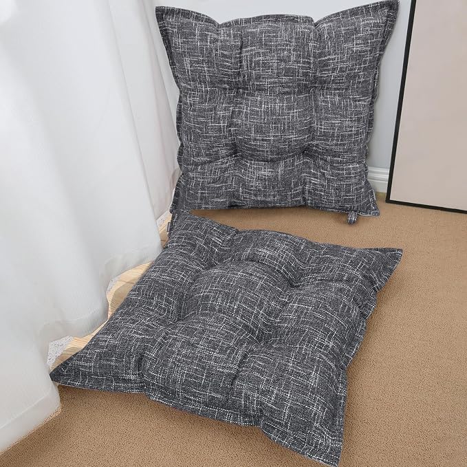 SINSOSSO Large Floor Pillows 22", Thickened Bite-Size Memory Foam Square by SINOSSO