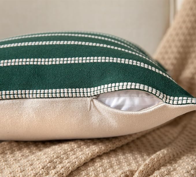 Boho Throw Pillow Covers 20x20 Set of 2 Soft Farmhouse Decorative Couch Pillow - Image 5