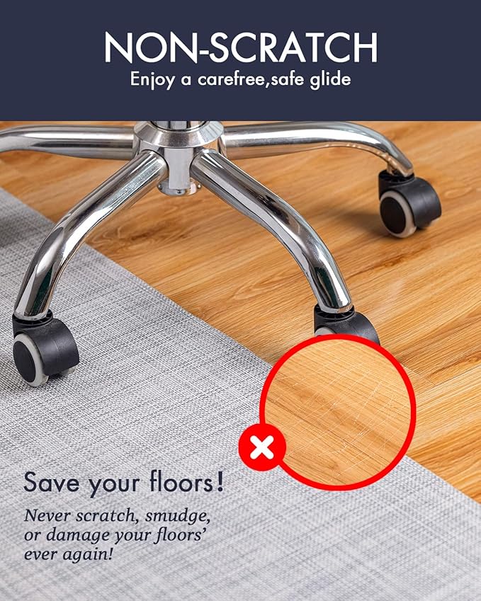 Office Chair Mat for Hardwood Floor Under Desk Computer Rolling Chair Mat for - Image 2