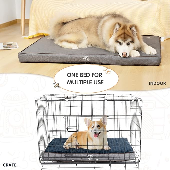 VANKEAN Dog Bed Soft Crate Pad Mat Reversible Cool & Warm, Washable Comfy - Image 5
