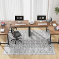 Modern Grey 60" x 75" Hard floor Chair Mats, Machine Wash Computer Chair Mat by FeelLifeEnjoyLifelmmerseYourselfInLife