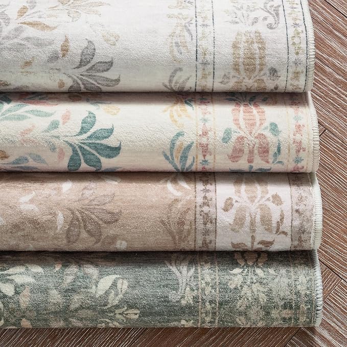 jinchan Vintage Floral Runner Rug 2x5 - Image 7