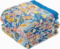 Blue Orange Fall Blanket 50"x 60" Boho Throw Blankets by KMBFWUHOME