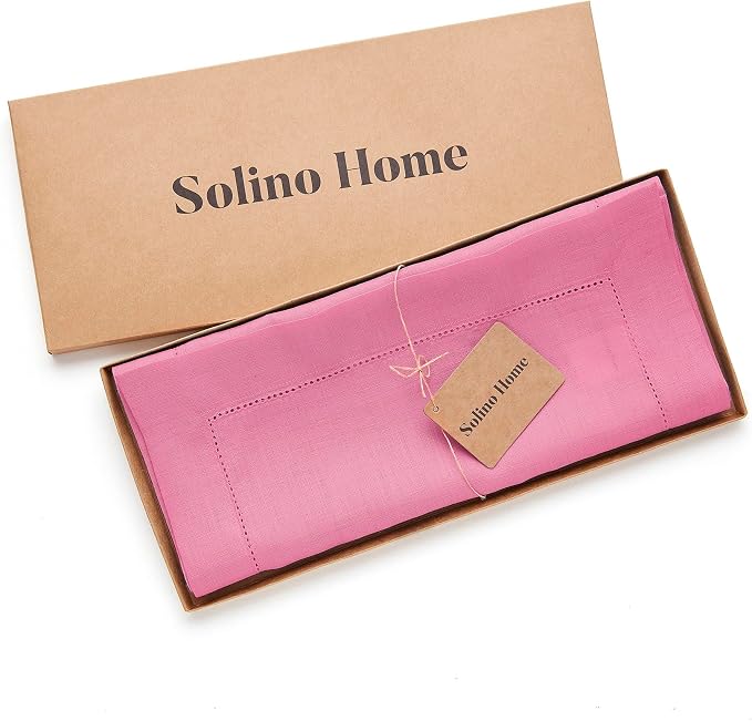 Solino Home Linen Flamingo Pink Table Runner 132 Inches Long - Image 5