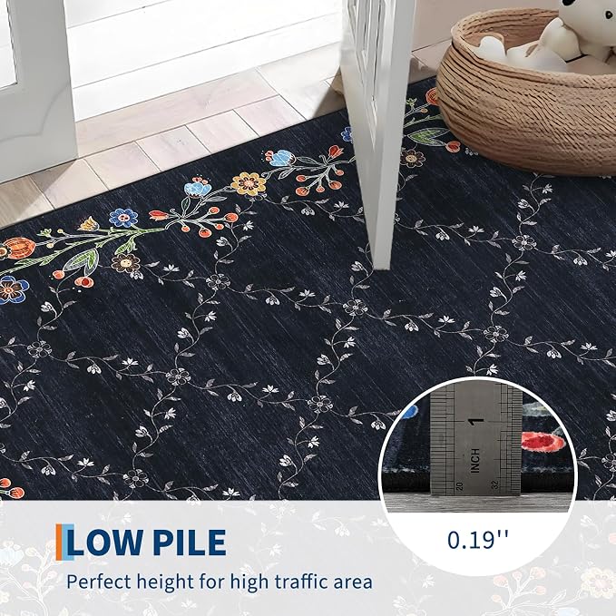 Garveehome 5x7 Washable Floral Area Rugs - Image 6