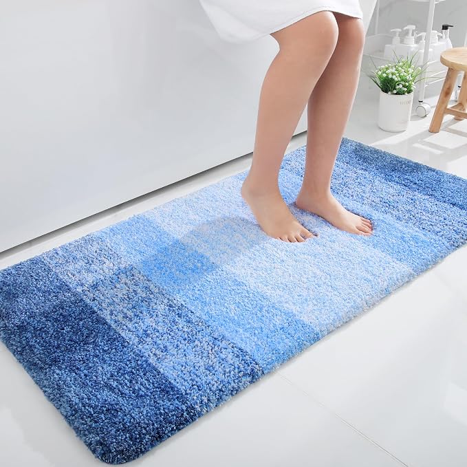 OLANLY Bathroom Runner Rugs 47x24, Extra Soft Absorbent Microfiber Bath Rugs by OLANLY