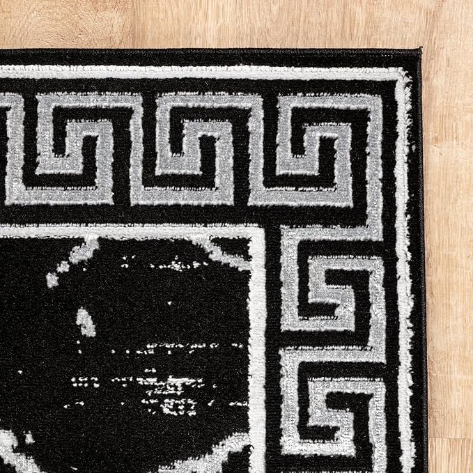 GLORY RUGS Area Rugs Marble 2x3 Black Gray Carpet Modern Abstract Rug Living - Image 3