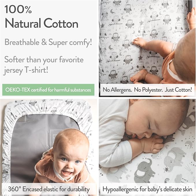 Joey + Joan Bassinet Fitted Sheets 19" x 32" - Image 3