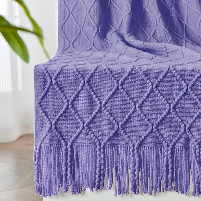 inhand Knitted Throw Blanket for Couch and Bed, Soft Living Room Home Decor by inhand