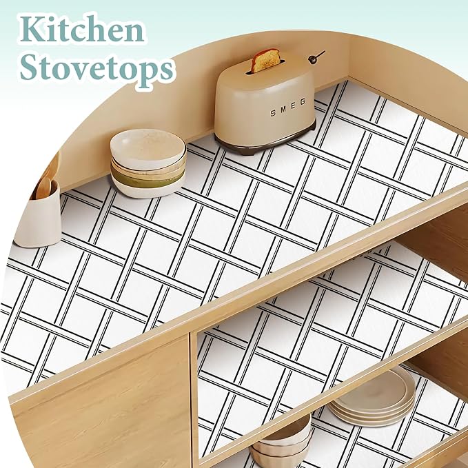 Drawer and Shelf Liner for Kitchen Cabinet: 17 in X 20 Ft Non Slip Waterproof - Image 3