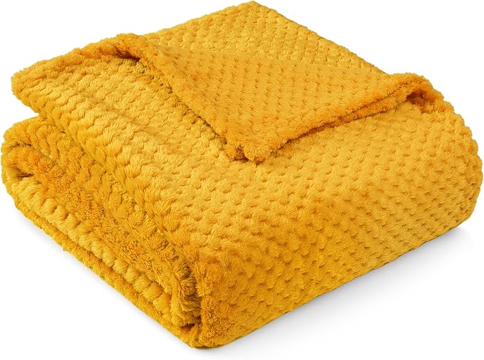 PAVILIA Mustard Yellow Throw Blanket - Image 2