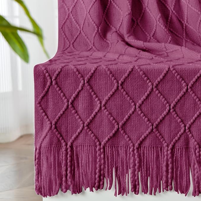 inhand Knitted Throw Blanket for Couch and Bed, Soft Living Room Home Decor by inhand