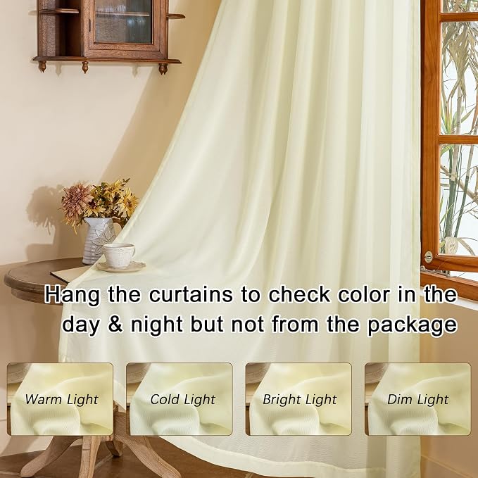 MAIHER 92 Inch Sheer Pleated Curtains - Image 6