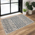 KUTA Moroccan Rugs for Entryway, 2x3 Light Brown Black Entrance Small Area Rug by KUTA