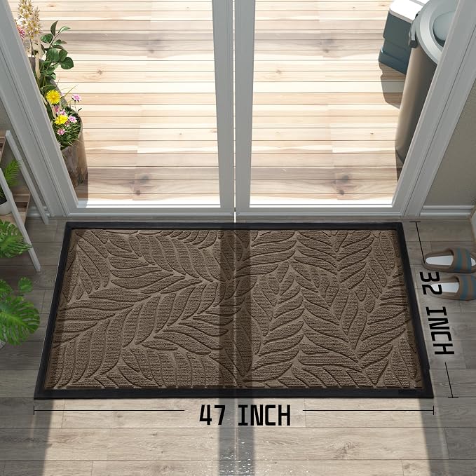 Yimobra 47x32 Large Door Mat Outdoor Indoor, All-Season Waterproof Door Mat - Image 2