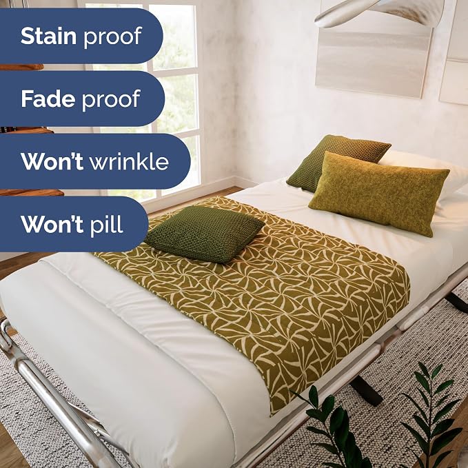 Cot Sheet Set 30” x 75” – Easy-Fit Cot Size Mattress Sheets – Ideal - Image 8