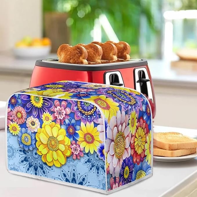 Boho Mandala Floral Toaster Cover 2 Slice Washable Blender Cover Kitchen Small - Image 6