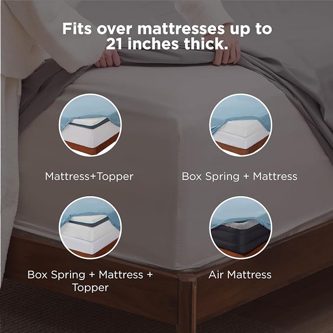 Bedsure Deep Pocket Twin Sheets Set - Image 2