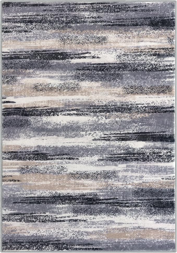 Modern Abstract 8x10 Large Machine Washable Living Room Rug Non-Slip Soft - Image 9