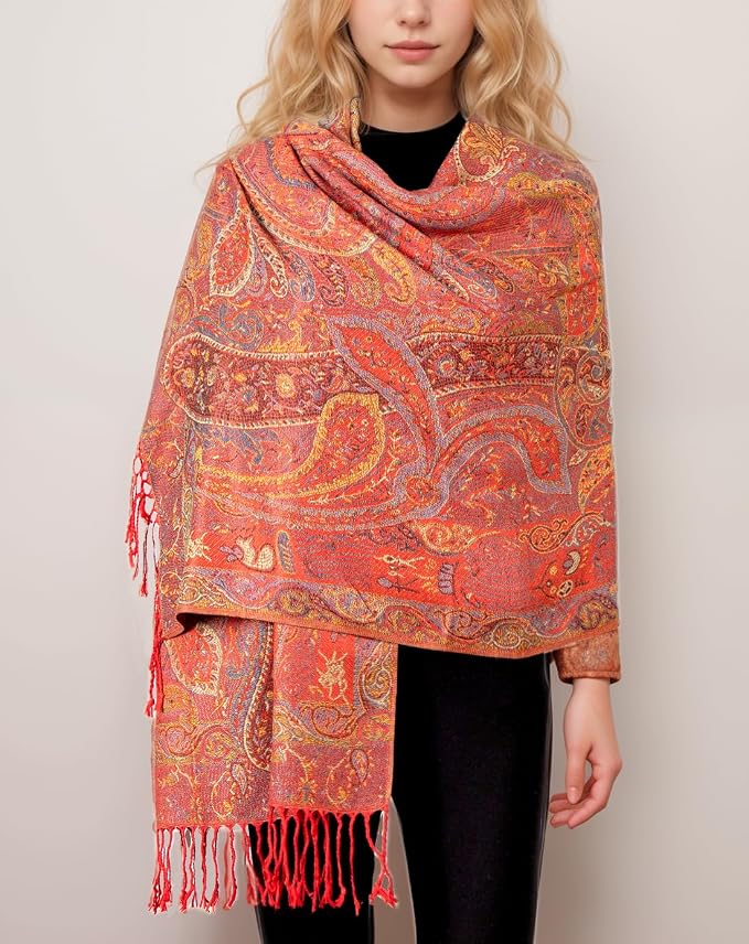 Achillea Big Paisley Pashmina Shawl Wrap - Image 2