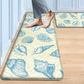 Kitchen Mats for Floor Cushioned Anti Fatigue Sets of 2 Beach Theme Kitchen by Tritard