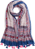 Scarf for Women Lightweight Soft Floral Leopard Printed Scarves Fall Winter by QIUTIMIY
