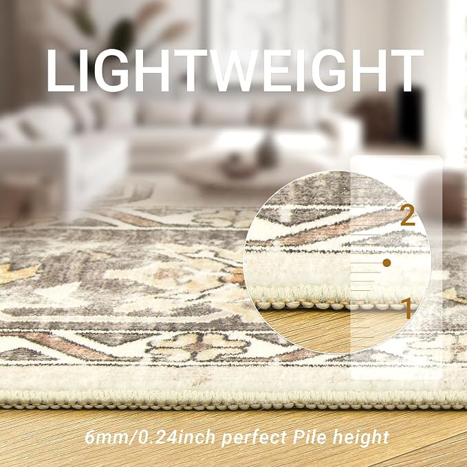 zesthome 6x9 Area Rug, Super Soft Washable Rugs - Image 6