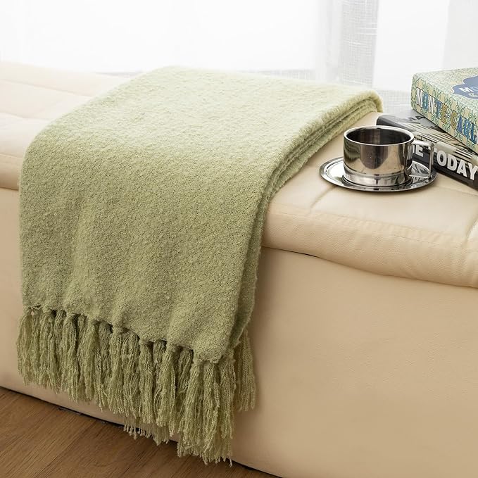 Gealaek Sage Green Throw Blanket Lightweight Fuzzy Soft Cozy Decorative Blankets by Gealaek