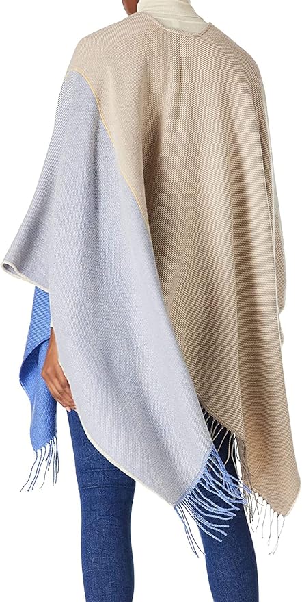 Breezy Lane Women's Shawl Wraps Warm Poncho Ruana Wrap Cardigan - Image 2