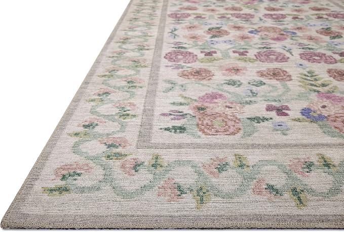 Loloi Rifle Paper Co. Rosa Collection RSA-01 Ivory 2'-3" x 3'-9" Accent Rug - Image 5
