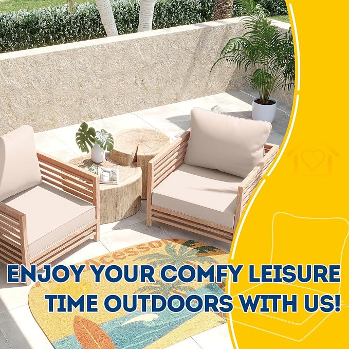 AAAAAcessories Outdoor Deep Seat Cushions, Waterproof, Fade-Resistant Patio - Image 6